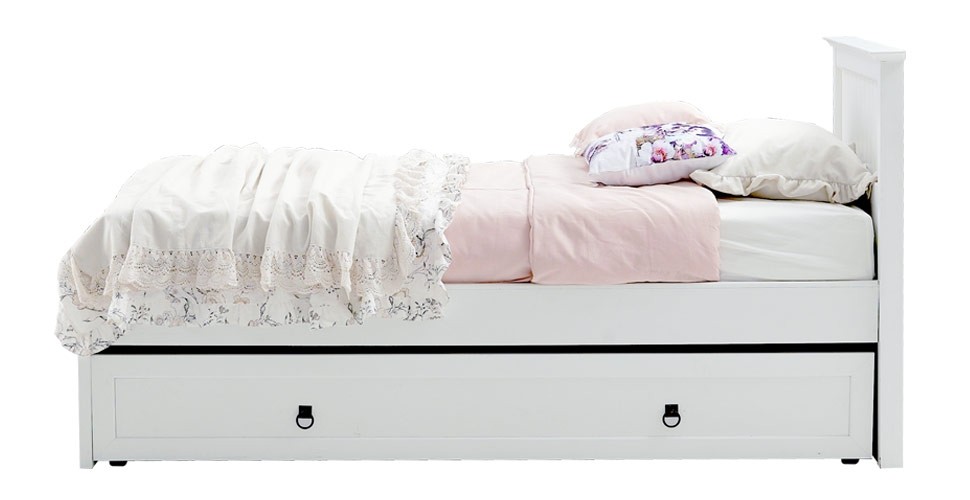 Melona เตียง 3.5 ฟุต สีขาว สไตล์วินเทจ - Image 8