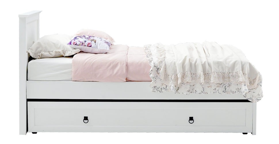 Melona เตียง 3.5 ฟุต สีขาว สไตล์วินเทจ - Image 9