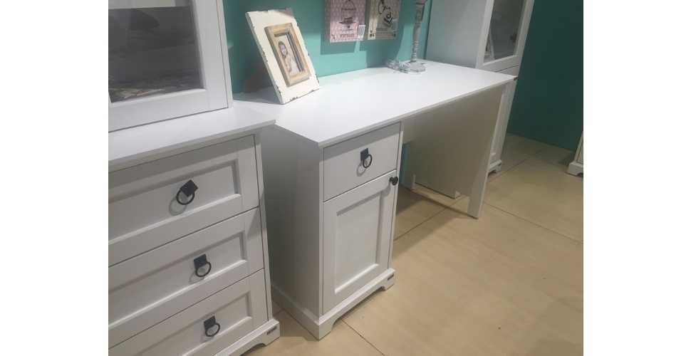 Melona โต๊ะทำงาน สีขาว ขนาด 120 ซ.ม. สไตล์วินเทจ - Image 4