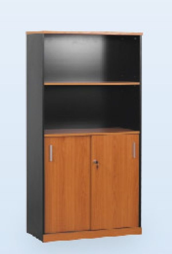 ตู้เอกสารสูงบนโล่ง ล่างบานเลื่อน  รุ่น  C 150 WSS/F