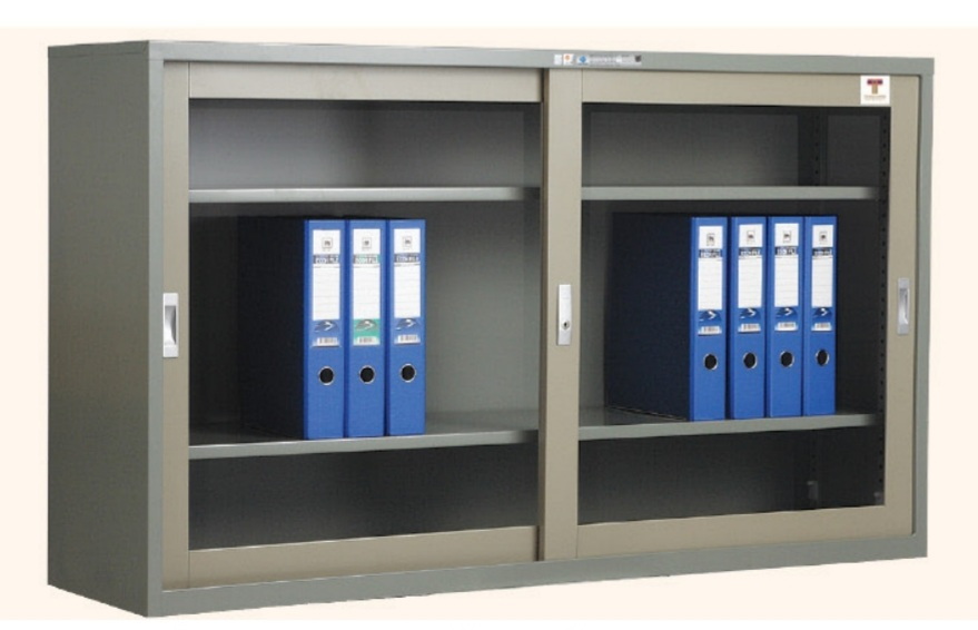 ตู้เอกสารบานเลื่อนกระจก 5 ฟุต รุ่น R-025T (เทียบเท่า มอก.353-2566)