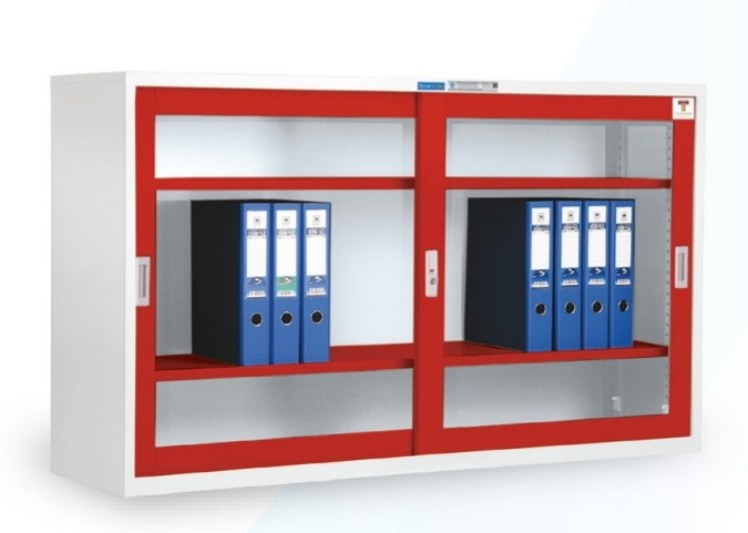 ตู้เอกสารบานเลื่อนกระจกเตี้ย 5 ฟุต รุ่น SD-025T (เทียบเท่า มอก.353-2566)