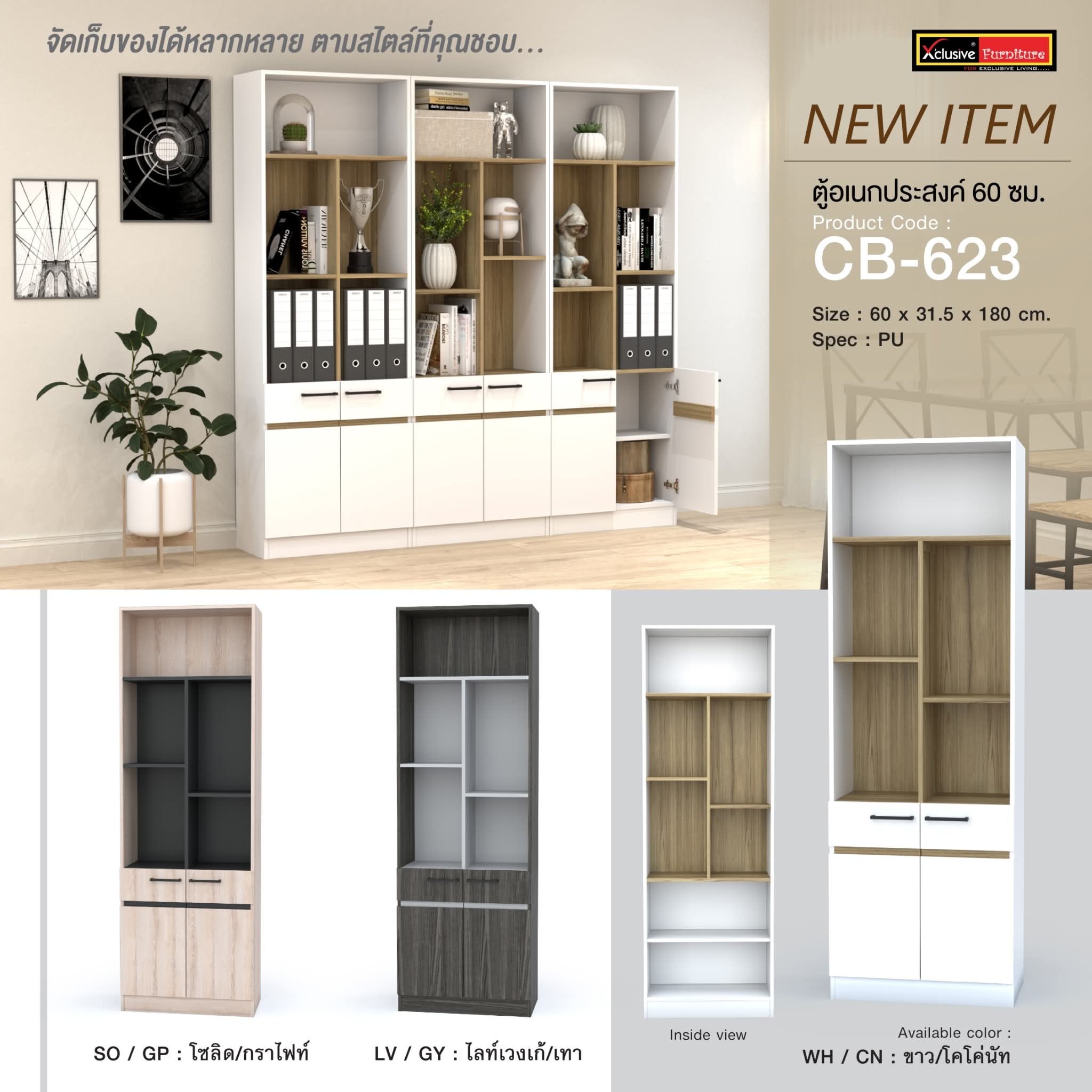 ตู้อเนกประสงค์ 60 ซม. รุ่น CB-623